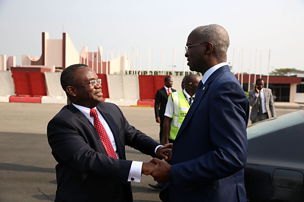 Hon. Minister of Power, Works & Housing, Mr Babatunde Fashola, SAN(right) and Minister of Mines, Energy and Water of Benin, Mr Jean â€“ Claude Houssou (left) shortly after the Forum on Electricity Market Development in West Africa organized by the West African Power Pool (WAPP) at the Palais des Congres, Cotonou, Benin Republic on Monday 16th, January 2017