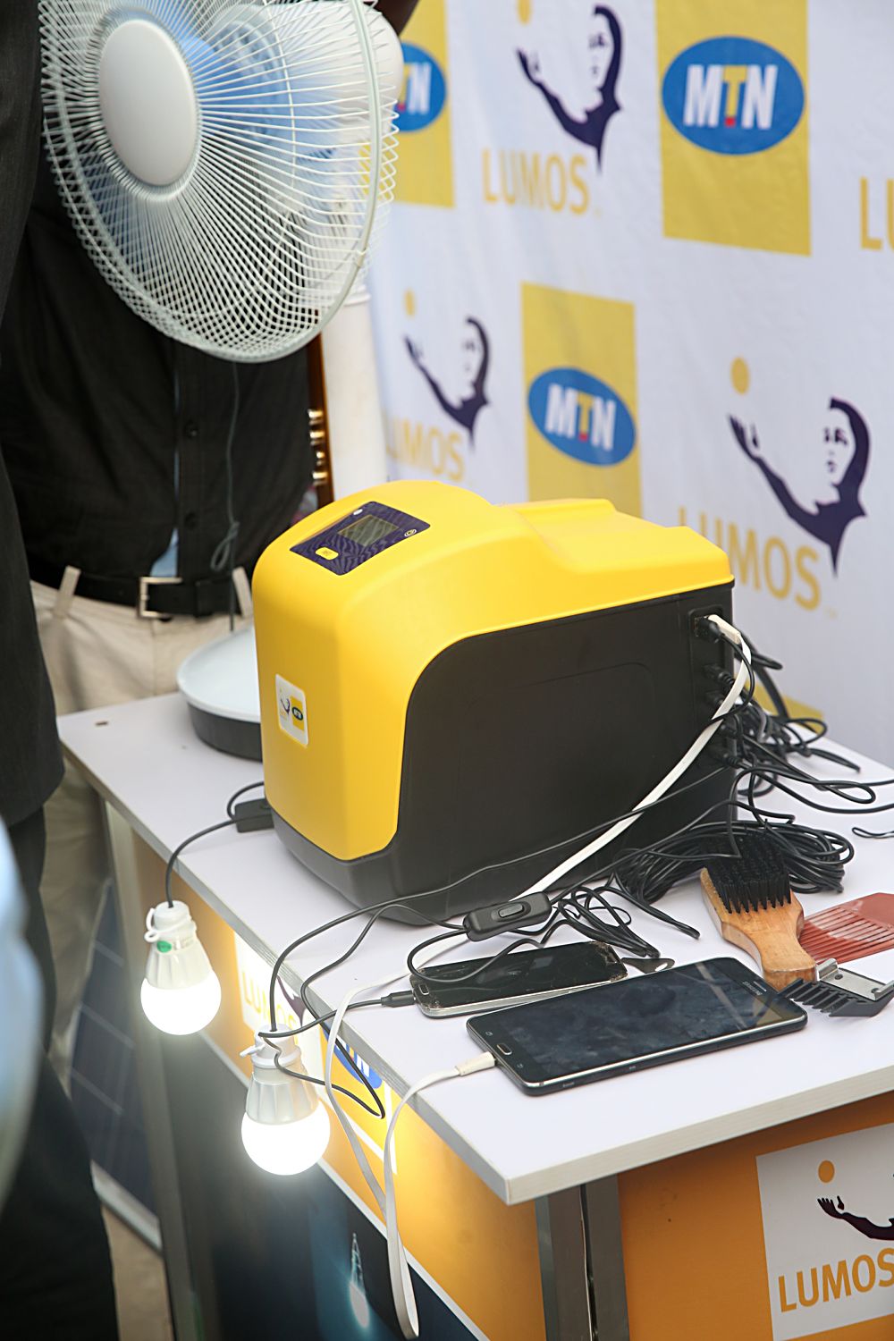 One of theÂ Â Mobile Electricity Service appliance launched by MTN at theÂ Transcorp Hotel, Abuja on Monday 21st, February 2017