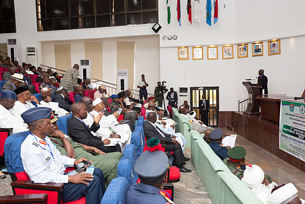 Hon Minister of Power Works  Housing Mr Babatunde FasholaSANright delivering his presentation on 