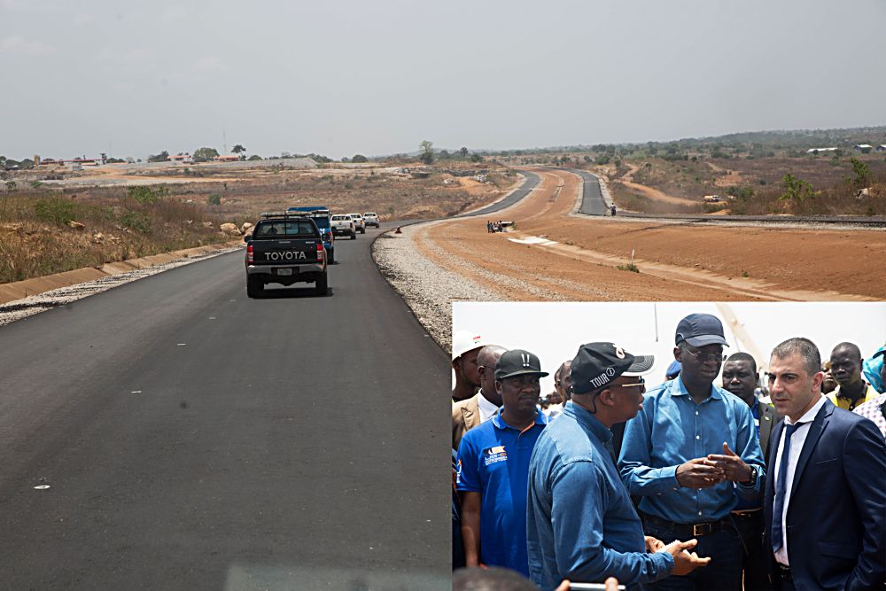 The ongoing construction work on the Oyo Ogbomosho Road INSET Hon Minister of Power Works  Housing Mr Babatunde FasholaSANrightDirector Highways Construction and Rehabilitation Engr Yemi Oguntominiyiright and Chief Engineer Reynolds Construction Company Nigeria Limited Engr Nabbel Esawiright  during the Hon Ministers inspection tour of the  ongoing construction work on the  Oyo Ogbomosho Road on Day Two of his inspection tour of Highway Projects in the South West Zone of the country on  Friday 24 March 2017