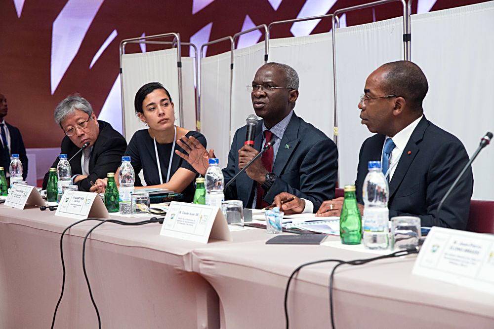 Hon Minister of Power Works  Housing Mr Babatunde FasholaSAN2nd right flanked by the Minister of Construction Housing Sanitation and Urban Planning Cote dlvoire Mr Claude Issacright African Centre for CitiesACCSouth Africa Dr Sylvia Croese2nd left and Managing Director Africa Surbana Jurong CEO Africa Singapore Mr Louis Tay Heng Hock speaking as a Panelist on themeEmergence and Urban Planning The Role of Infrastructures at the 2nd Edition of the International Conference on the Emergence of Africa ICEA hosted by Republic of Cote dlvoire Ministry of Planning and Development at the Sofitel Abidjan Hotel Cote dlvoire on Wednesday 29 March 2017