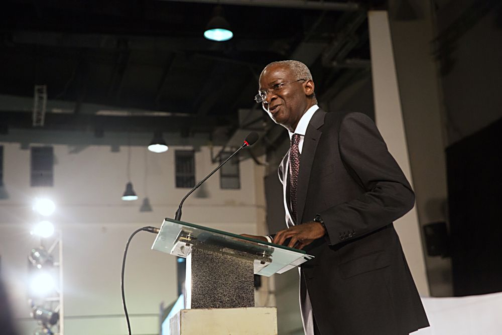 Representative of the Vice President and Hon Minister of Power Works  HousingMr Babatunde FasholaSAN delivering the Vice Presidents Keynote Address during the Opening Ceremony of the Nigerian Bar Association 2017 Annual General Conference with the theme African Business Penetrating Through Institution Building at the Landmark Centre Eti  Osa Lagos on Sunday 20th August 2017