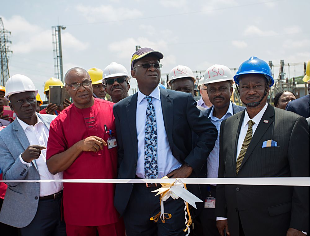 Hon Minister of Power Works  HousingMr Babatunde FasholaSAN2nd right andManaging DirectorCEOEko Electricity Distribution CompanyEngr Oladele Amodaright General Manager Transmission Lagos Region Engr Goeffrey Nwokoye2nd left and Assistant General Manager Engr Adebola Lamina leftduring the commissioning of the 60MVA 13233KV Mobile Transformer installed by the Transmission Company of Nigeria totransformer availablecapacity at the Aja Substation in Eti Osa Lagos on Thursday 14th September 2017