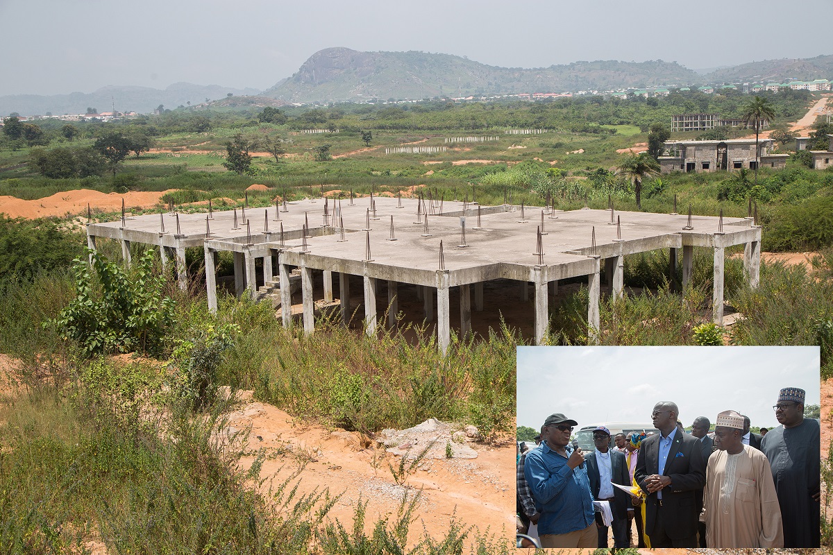 View of the site of the FMBN Goodluck Jonathan Legacy City Housing Project in Kara District Abuja