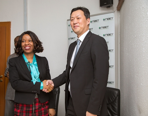 Managing Director Nigerian Bulk Electricity Trading PlcNBET Dr Marilyn Amobileft and Chief Executive Officer Kingline Development Nigeria Limited Mr Sean Kimright during the Execution of the Power Purchase Agreement for a 550MW Gasfired Power Project in Ondo State between NBET and Kingline Development Nigeria Limited at  the Ministry of Power Works  Housing Headquarters Mabushi Abuja on Thursday 14th December 2017