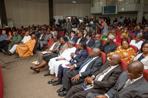 Cross section of Heads of Agencies Directors in the MinistryJournalists and others during the Submission of Report on Consultancy Service on 20Year Transmission Expansion Plan Development of Power System Master Plan for TCN  to the Minister at the Auditorium of the Ministry of PowerWorks  Housing Headquarters Power House Maitama AbujaFCT on Tuesday 30th January 2018