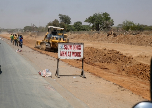 Personnel ofCCECC Nigeria Limited at workduring an inspection tour of the ongoing dualization of Kano  Katsina Road Phase 1 Kano Town at Dawanau Roundabout to Katsina State Border in Kano State by theHon Minister of Power Works  Housing Mr Babatunde FasholaSANbeing part of Highway Projects in the North West Zone on Sunday 11th March 2018