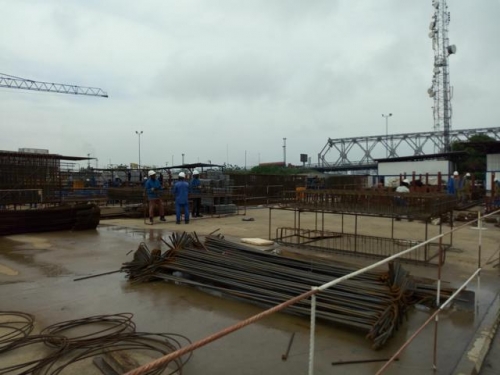 Production of Steel Reinforcement for Piling Works on the 2nd Niger Bridge Linking Anambra and Delta States On Going at the Messsrs Julius Berger Plc Yard Onisha Anambra State