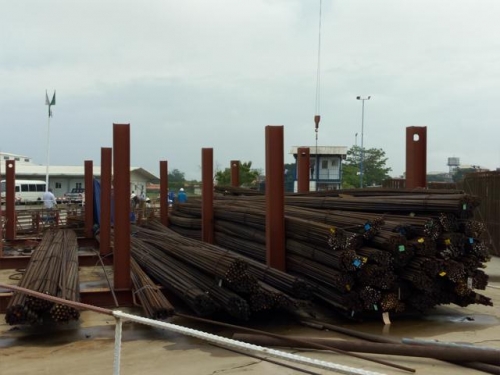 Production of Steel Reinforcement for Piling Works on the 2nd Niger Bridge Linking Anambra and Delta States On Going at the Messsrs Julius Berger Plc Yard Onisha Anambra State