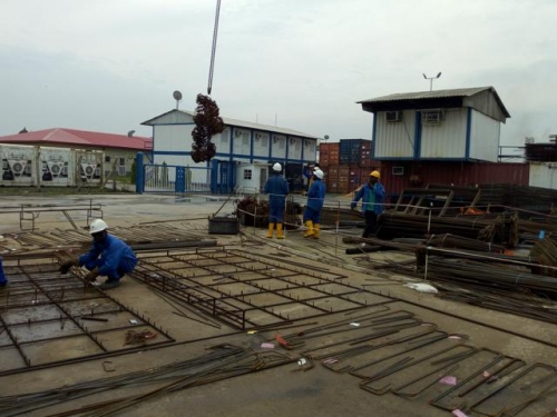 Production of Steel Reinforcement for Piling Works on the 2nd Niger Bridge Linking Anambra and Delta States On Going at the Messsrs Julius Berger Plc Yard Onisha Anambra State