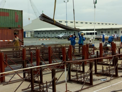 Production of Steel Reinforcement for Piling Works on the 2nd Niger Bridge Linking Anambra and Delta States On Going at the Messsrs Julius Berger Plc Yard Onisha Anambra State