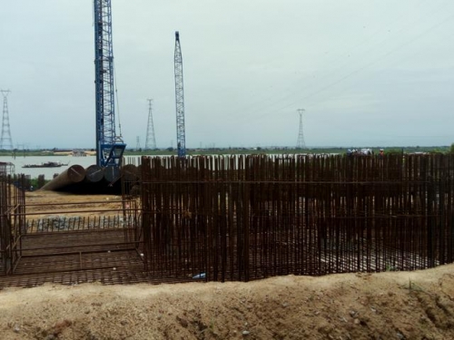 On Oging Piling Works on  the Construction of 2nd Niger Bridge Linking Anambra and Delta States Onisha End Anambra State