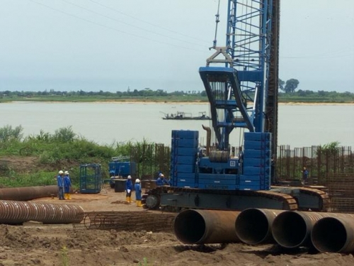 On Oging Piling Works on  the Construction of 2nd Niger Bridge Linking Anambra and Delta States Onisha End Anambra State