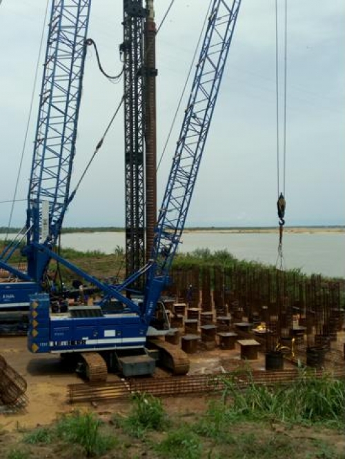 On Oging Piling Works on  the Construction of 2nd Niger Bridge Linking Anambra and Delta States Onisha End Anambra State