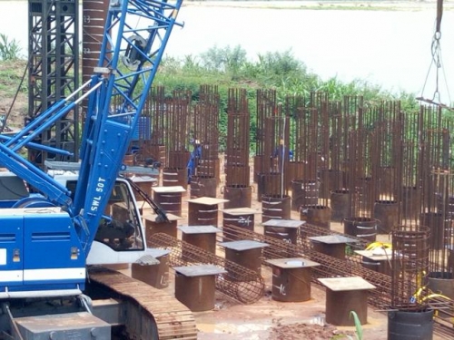 On Oging Piling Works on  the Construction of 2nd Niger Bridge Linking Anambra and Delta States Onisha End Anambra State