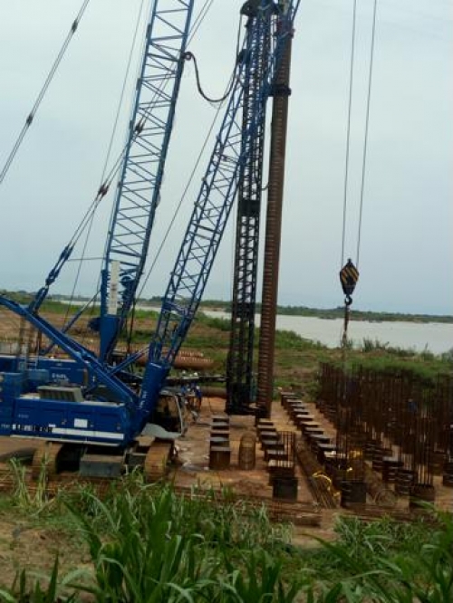 On Oging Piling Works on  the Construction of 2nd Niger Bridge Linking Anambra and Delta States Onisha End Anambra State