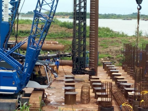 On Oging Piling Works on  the Construction of 2nd Niger Bridge Linking Anambra and Delta States Onisha End Anambra State