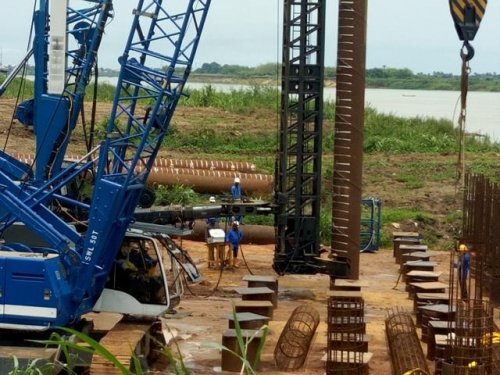 On Oging Piling Works on  the Construction of 2nd Niger Bridge Linking Anambra and Delta States Onisha End Anambra State