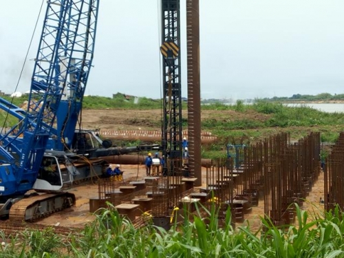 On Oging Piling Works on  the Construction of 2nd Niger Bridge Linking Anambra and Delta States Onisha End Anambra State