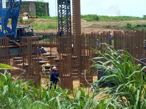 On Oging Piling Works on  the Construction of 2nd Niger Bridge Linking Anambra and Delta States Onisha End Anambra State