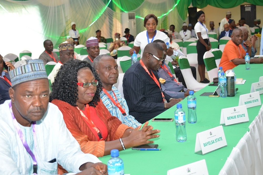 Members Of The High Table And Other Delegates At The Permanent Secretarys Meeting During The 24th National Council On Works With Theme Ensuring ValueForMoney In Nigerian Highways Development Taking Place In Birnin Kebbi Kebbi State