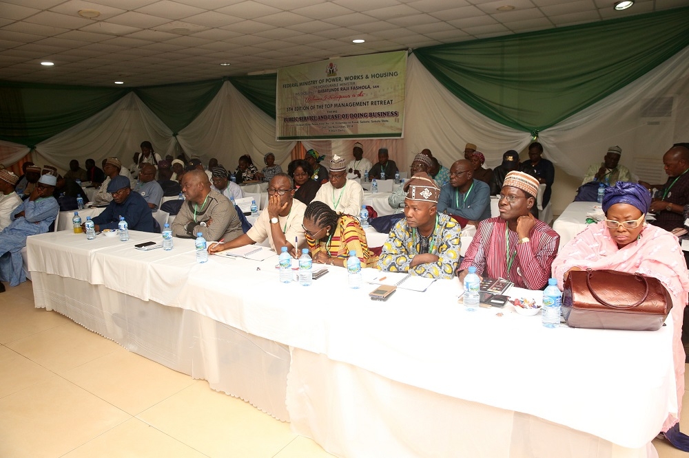 Fashola Hassan At The 5th Edition Of The Top Management Retreat Of The Ministry Of Power Works And Housing In Sokoto State