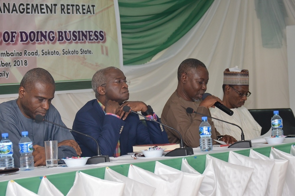 5th Edition of the Top Management Retreat for Directors Chief Executives of Agencies and Heads of Unit of the Federal Ministry of Power Works and Housing was held at the Dankani Guest Palace Hotel Sokoto Sokoto State on 2nd and 3rd November 2018 with the theme Public Service and Ease of Doing Business