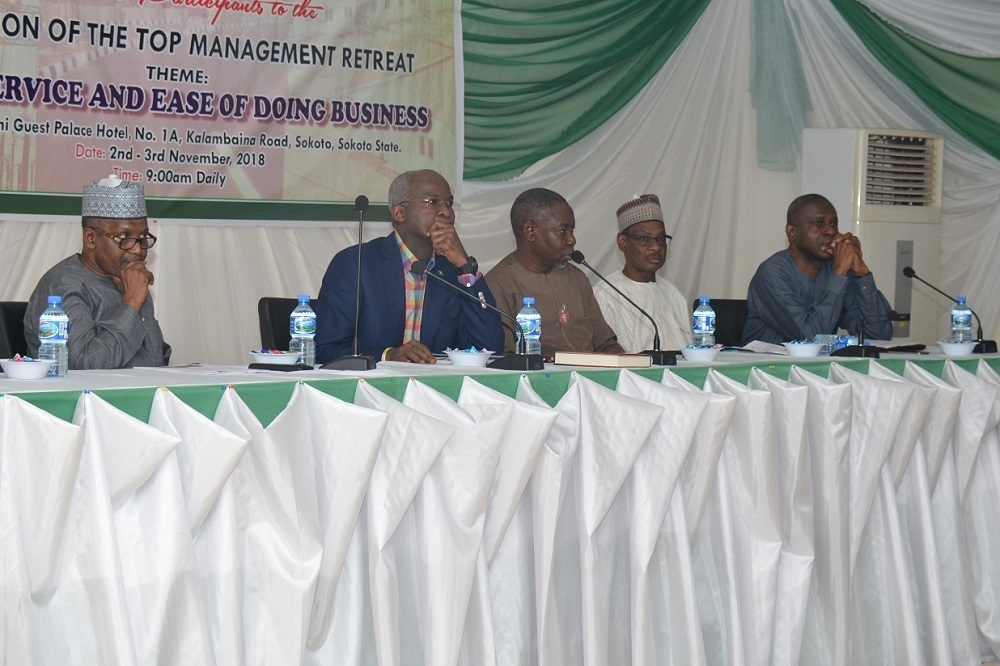 5th Edition of the Top Management Retreat for Directors Chief Executives of Agencies and Heads of Unit of the Federal Ministry of Power Works and Housing was held at the Dankani Guest Palace Hotel Sokoto Sokoto State on 2nd and 3rd November 2018 with the theme Public Service and Ease of Doing Business