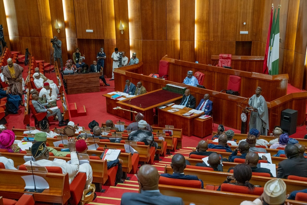 Former Hon  Minister of Power  Works   Housing  Mr Babatunde Fashola  SAN during his Senate Confirmation Screening following his renomination by President Muhammadu Buhari as a Minister of the Federal Republic at the Senate Chamber  National Assembly on Monday 29th  July 2019