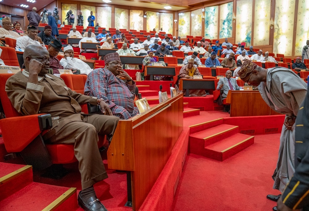 Former Hon  Minister of Power  Works   Housing  Mr Babatunde Fashola  SAN during his Senate Confirmation Screening following his renomination by President Muhammadu Buhari as a Minister of the Federal Republic at the Senate Chamber  National Assembly on Monday 29th  July 2019