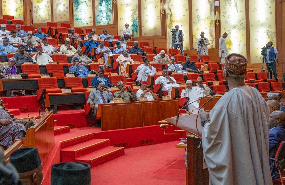 Former Hon  Minister of Power  Works   Housing  Mr Babatunde Fashola  SAN during his Senate Confirmation Screening following his renomination by President Muhammadu Buhari as a Minister of the Federal Republic at the Senate Chamber  National Assembly on Monday 29th  July 2019