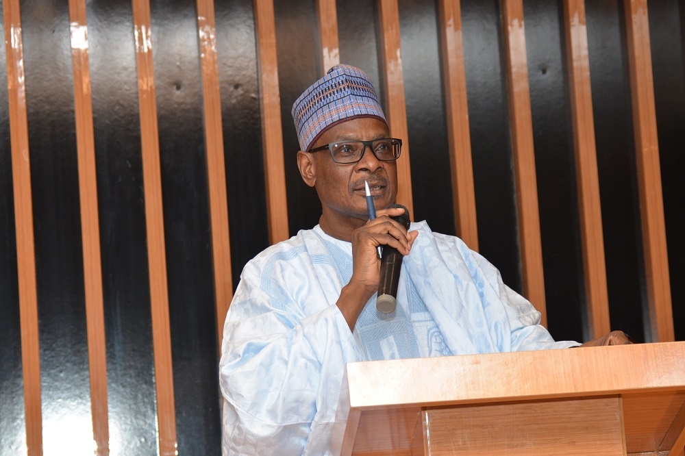 The Honourable Minister of Works and Housing  Hon Babatunde Fashola  SAN  and the Minister of State  Abubakar D  Aliyu resumes office at the Ministry s Headquarter  Mabushi Abuja with the Permanent Secretary and staff of the Ministry in attendance on the 21st of August  2019