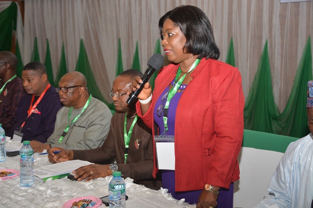 The Permanent Secretary Ministry of Works and Housing ably represented by Engr Uzor C O giving the opening remarks at the meeting of Permanent Secretaries at the 25th Meeting of the National Council of Works holding in Calabar Cross River State on the 27th November 2019