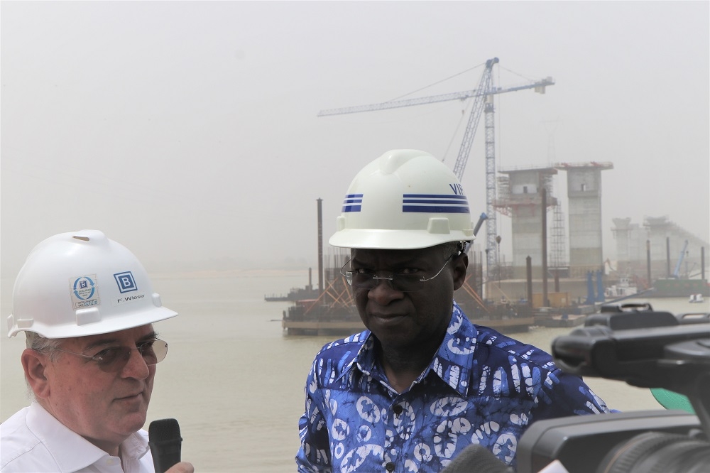 Next Level Agenda  The Honourable Minister of Works and Housing  Mr  Babatunde Fashola  SAN  inspects the 2nd Niger Bridge project  Anambra Section by Messrs Julius Berger Plc on the 11th of February  2020