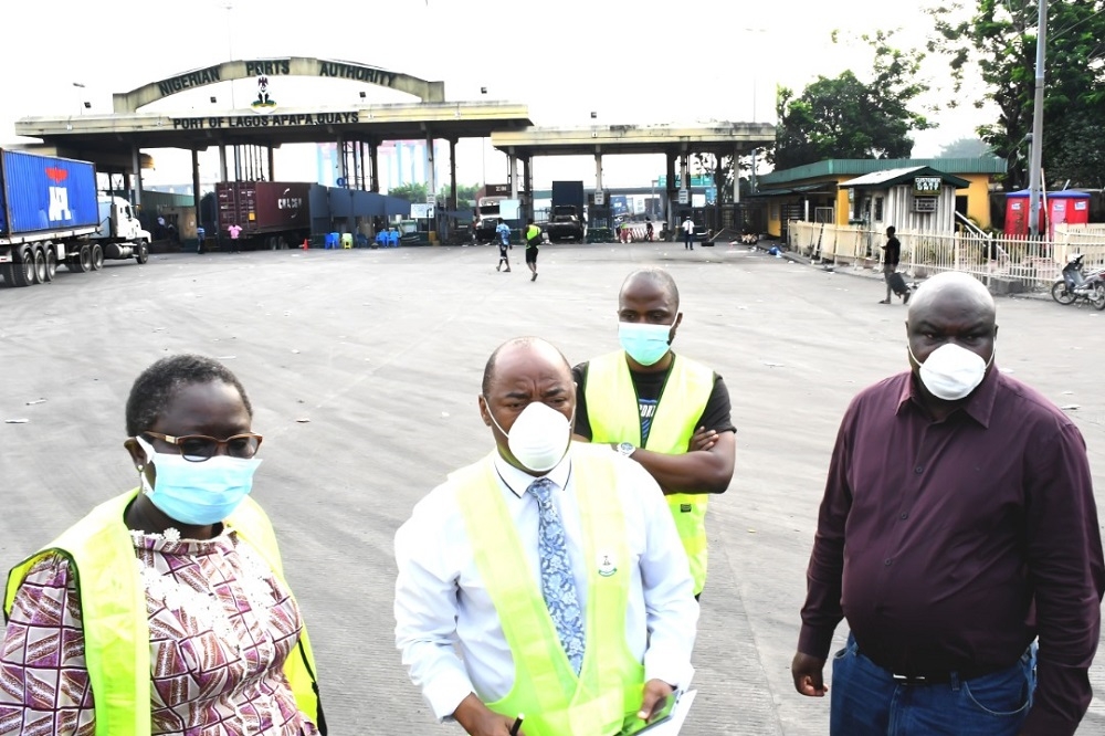 (L-R) Director Highways, Construction and Rehabilitation, Engr. Funsho Adebiyi, Director Highways South-West, Engr. Adedamola Kuti and Director Press &amp; Public Relations Unit, Mrs. Akinola Boade