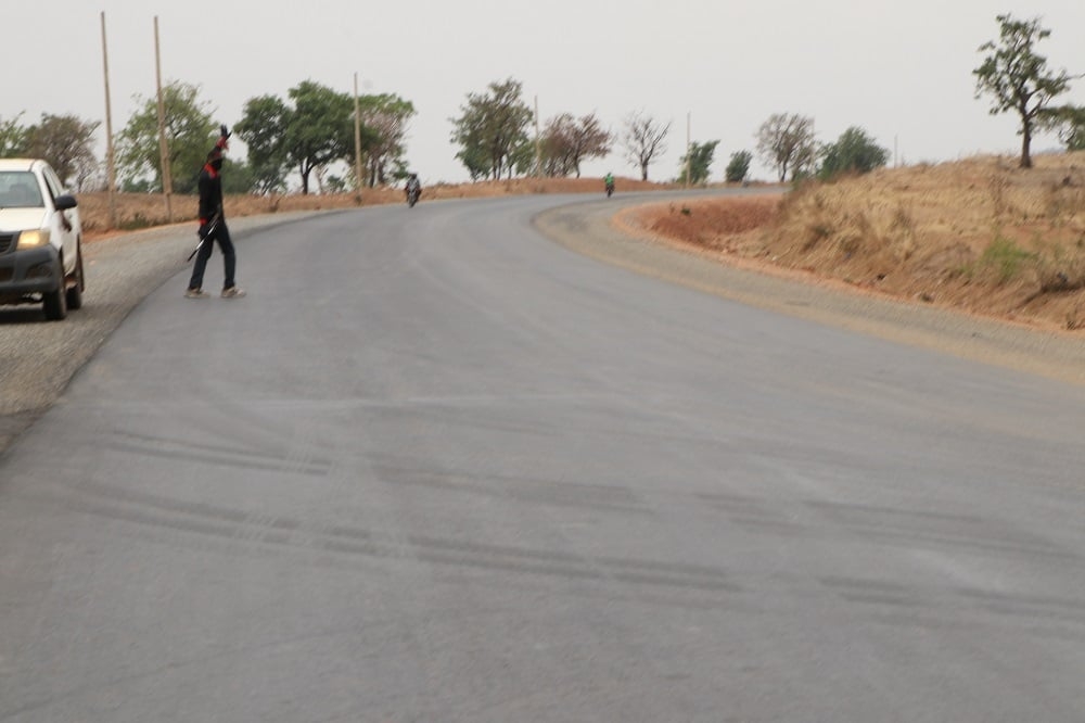 The Permanent Secretary, FMW&amp;H, Babangida Hussaini represented by Engr. Funso Adebiyi, Director Highway Construction and Rehabilitation Department, Engr. I.F. Umeh, Federal Controller, Niger State  Inspecting the on-going reconstruction of Lambata-Lapai-Bida Road in Niger State