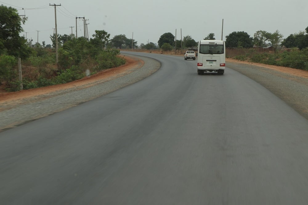 The Permanent Secretary, FMW&amp;H, Babangida Hussaini represented by Engr. Funso Adebiyi, Director Highway Construction and Rehabilitation Department, Engr. I.F. Umeh, Federal Controller, Niger State  Inspecting the on-going reconstruction of Lambata-Lapai-Bida Road in Niger State