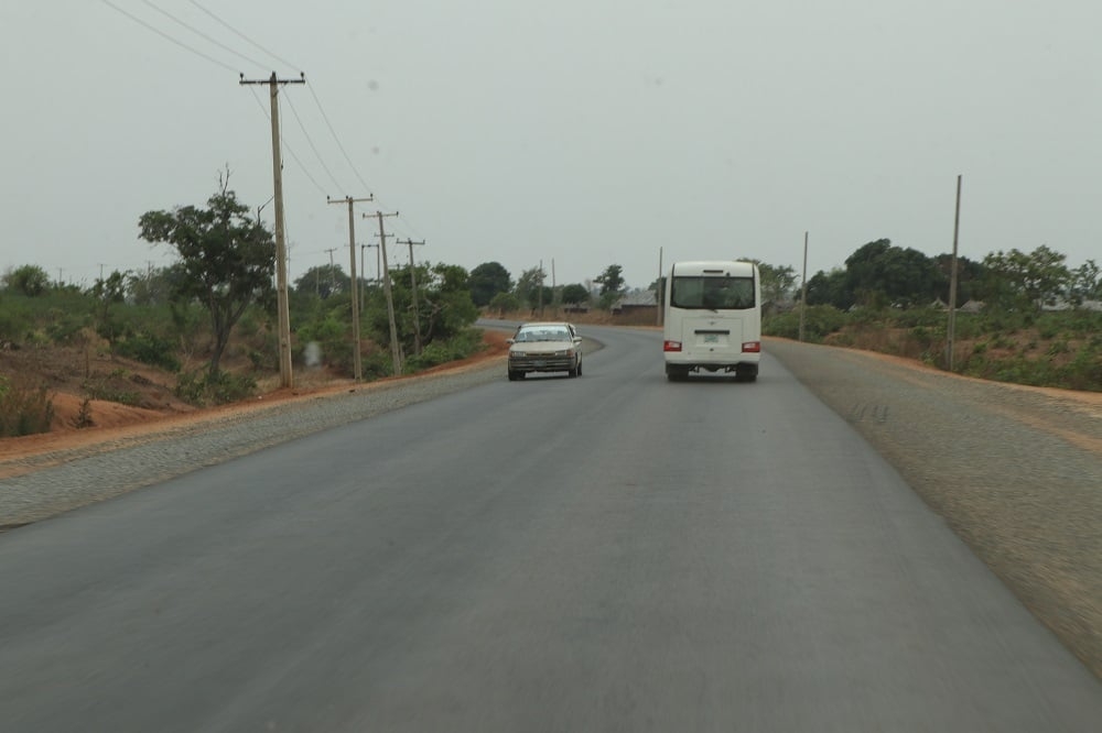 The Permanent Secretary, FMW&amp;H, Babangida Hussaini represented by Engr. Funso Adebiyi, Director Highway Construction and Rehabilitation Department, Engr. I.F. Umeh, Federal Controller, Niger State  Inspecting the on-going reconstruction of Lambata-Lapai-Bida Road in Niger State