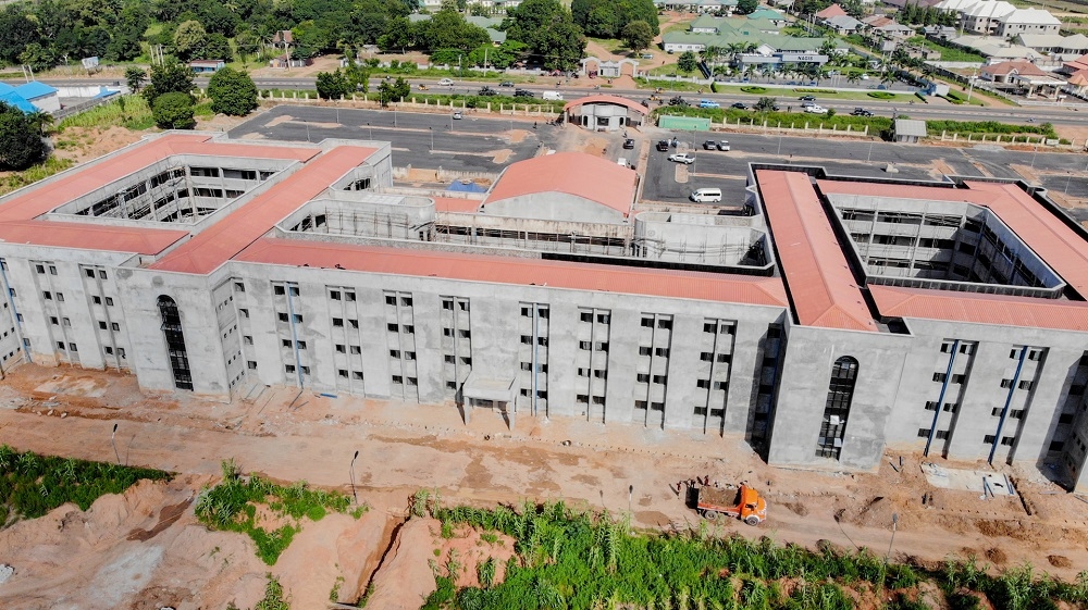 A view of the Federal Secretariat along Jos Road, Lafia, Nasarawa State during an inspection visit by the Hon. Minister of Works and Housing, Mr Babatunde Fashola, SAN on Tuesday, 21st September 2021.