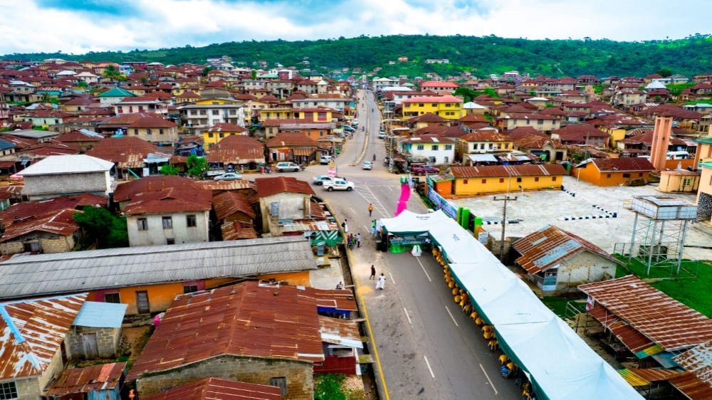 Area View of the Official Commissioning and Handover of Efon Alaaye - Erinmo - Iwaraja Road in Ekiti State today 16th of June 2022