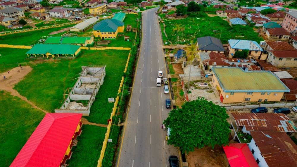 Area View of the Official Commissioning and Handover of Efon Alaaye - Erinmo - Iwaraja Road in Ekiti State today 16th of June 2022