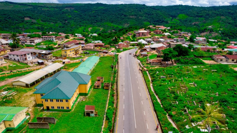 Area View of the Official Commissioning and Handover of Efon Alaaye - Erinmo - Iwaraja Road in Ekiti State today 16th of June 2022