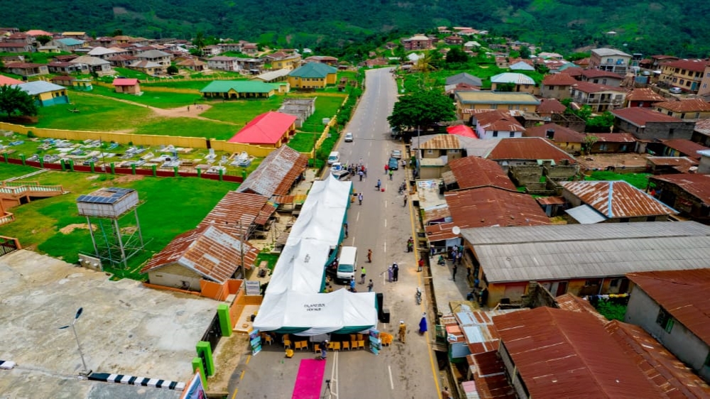 Area View of the Official Commissioning and Handover of Efon Alaaye - Erinmo - Iwaraja Road in Ekiti State today 16th of June 2022