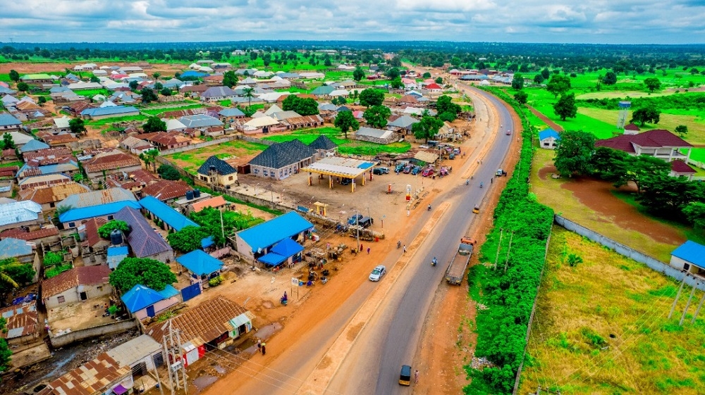 A view of the completed road project