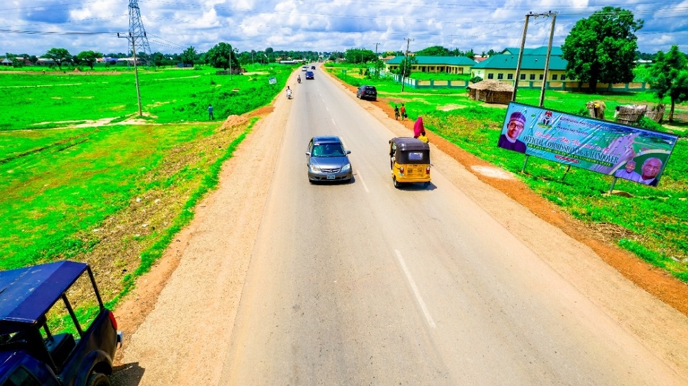 Section of the completed road