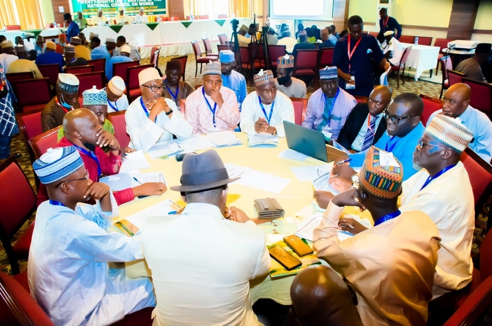 Plenary Technical Session on Memoranda (Thematic Groups) ongoing at the Meeting of the National Council on Works with theme &quot;Infrastructure, the season of Completion&quot; taking place at Bristol Palace Hotel, Kano State on the 22nd of August, 2022