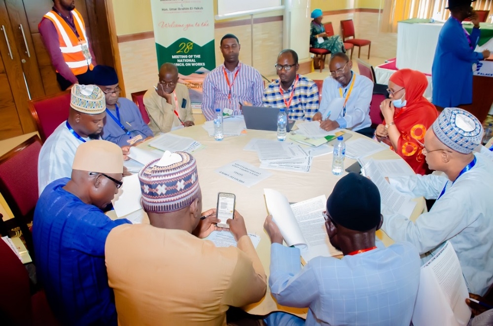 Plenary Technical Session on Memoranda (Thematic Groups) ongoing at the Meeting of the National Council on Works with theme &quot;Infrastructure, the season of Completion&quot; taking place at Bristol Palace Hotel, Kano State on the 22nd of August, 2022