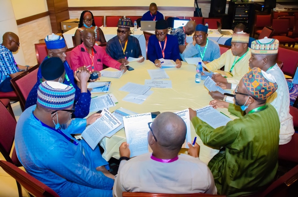 Plenary Technical Session on Memoranda (Thematic Groups) ongoing at the Meeting of the National Council on Works with theme &quot;Infrastructure, the season of Completion&quot; taking place at Bristol Palace Hotel, Kano State on the 22nd of August, 2022