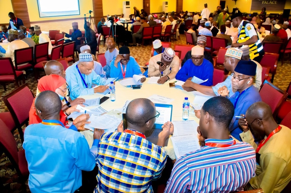 Plenary Technical Session on Memoranda (Thematic Groups) ongoing at the Meeting of the National Council on Works with theme &quot;Infrastructure, the season of Completion&quot; taking place at Bristol Palace Hotel, Kano State on the 22nd of August, 2022