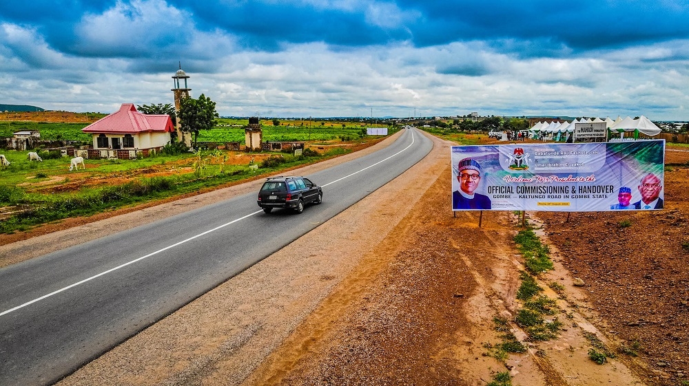 A view of Gombe - Kaltungo Road linking Kumo, Billiri and Kaltungo Communities in Gombe State after its rehabilitation by the Federal Government on Friday, 26th August 2022. 